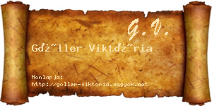 Göller Viktória névjegykártya